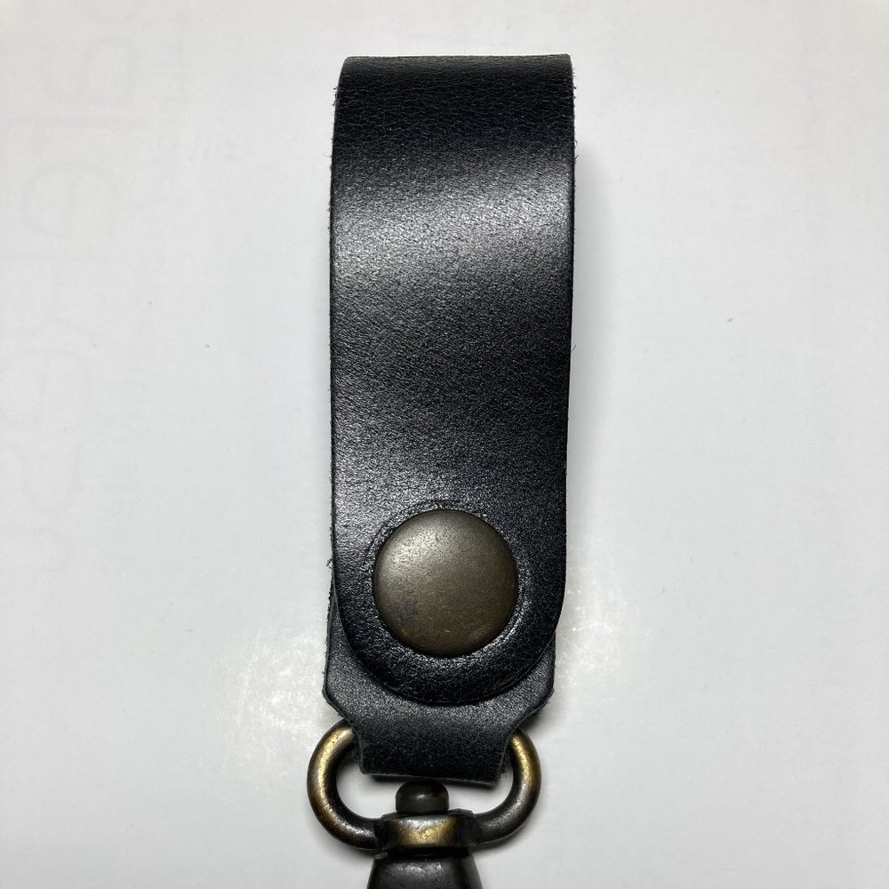 Leather Belt Loop Keychain (Black)